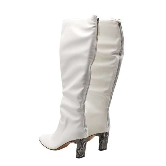 French Connection White Heeled Boots - Picture 7 of 8
